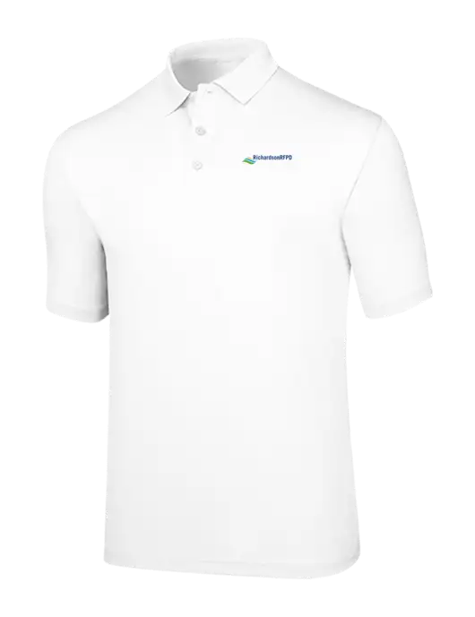 Callaway Opti-Dri White Chev Polo w/Richardson RFPD Logo