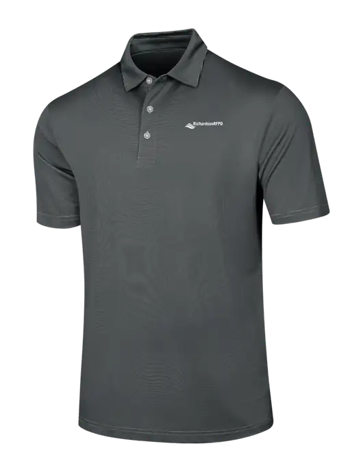 Callaway Black Fine Line Stripe Polo w/Richardson RFPD Logo