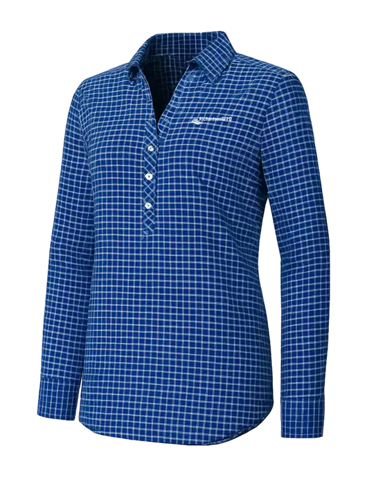 Womens Navy/White City Stretch Shirt w/Richardson RFPD Logo