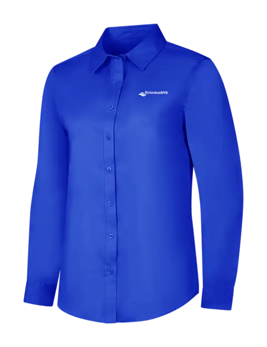 Womens Long Sleeve Dark Royal Superpro React Twill Shirt w/Richardson RFPD Logo
