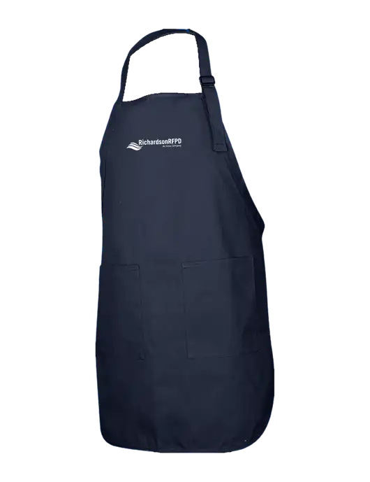 Full-Length Navy Apron With Pockets w/Richardson RFPD Logo