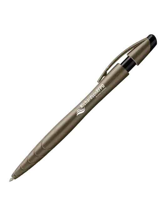 Awali Grey Metallic Pen - Black Ink w/Richardson RFPD Logo