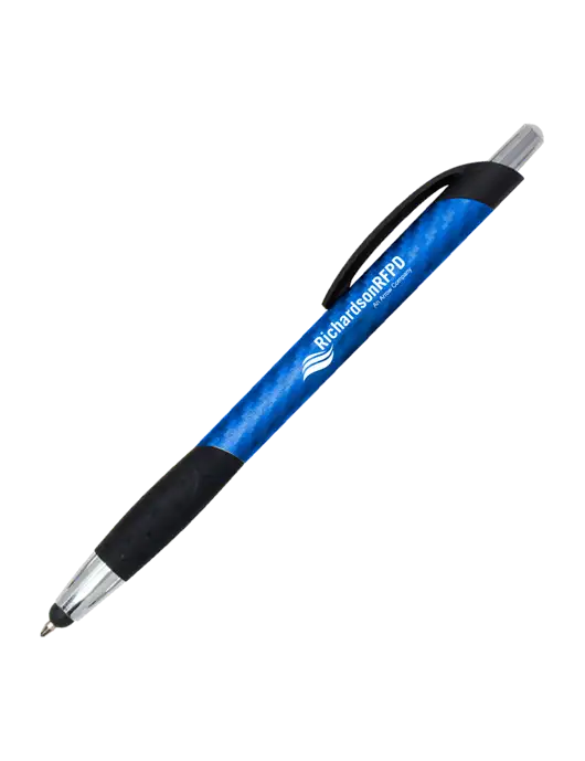 Sunray Blue Stylus Pen - Black Ink w/Richardson RFPD Logo