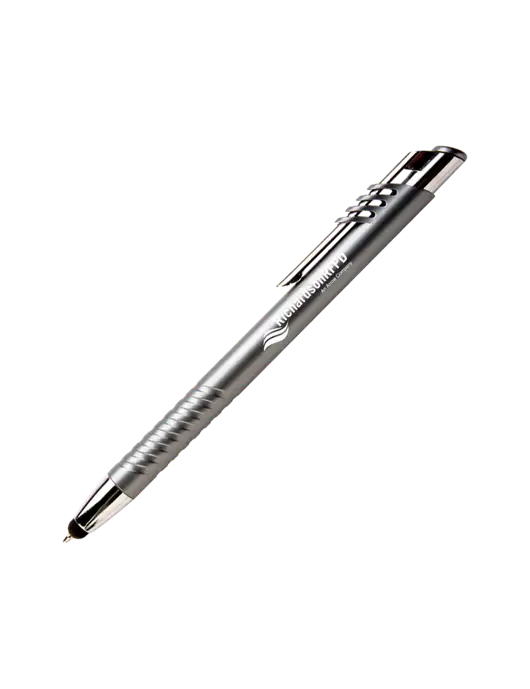 Schirhart Grey Stylus Pen - Blue Ink w/Richardson RFPD Logo