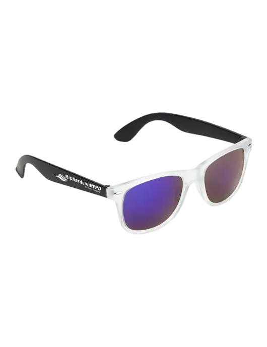 Key West Black Mirrored Sunglasses w/Richardson RFPD Logo