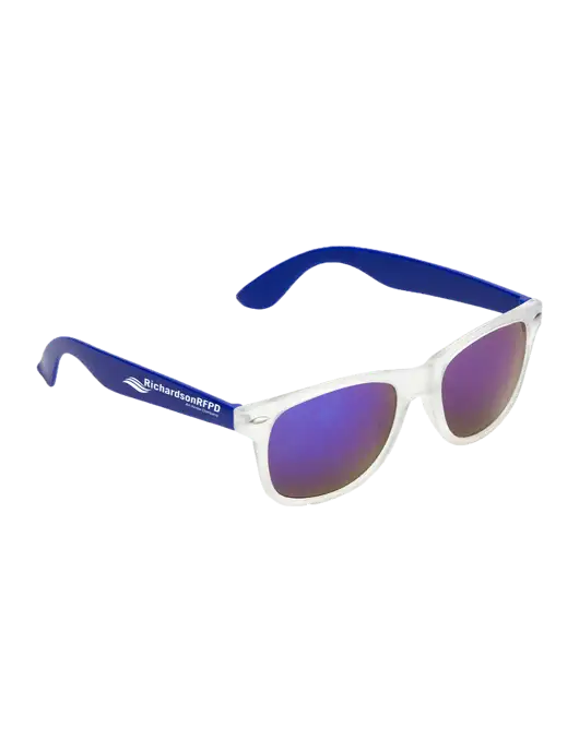 Key West Blue Mirrored Sunglasses w/Richardson RFPD Logo