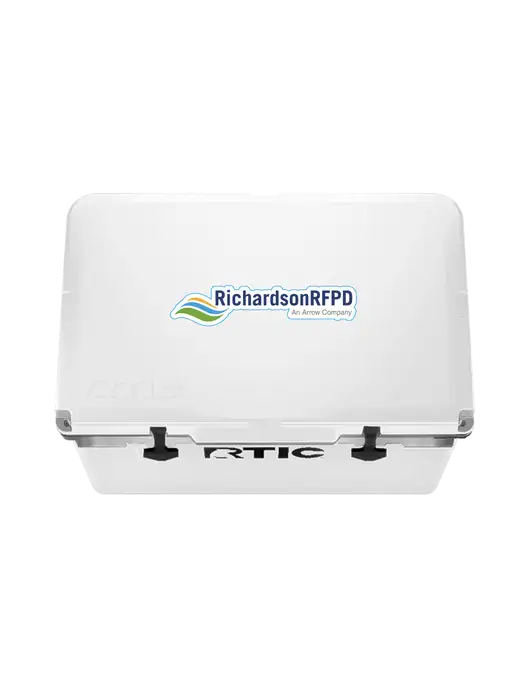 RTIC 52 Quart Ultra-Light White Hard Cooler w/Richardson RFPD Logo